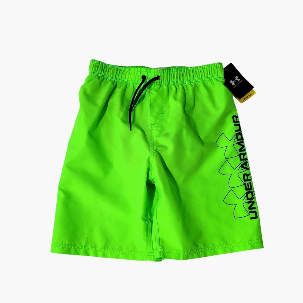Under Armour Boys XL 18 20 Hyper Green Swim Trunks UPF 50 UASJK43F-321K